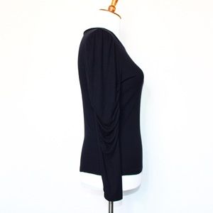 Bar Iii Womens Ruched Crossover Top Black Size Small main image 0